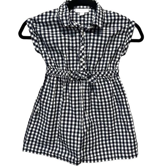 Charter Club Gingham Check Fit and Flare Dress sz 5 girl black and white - Picture 1 of 9